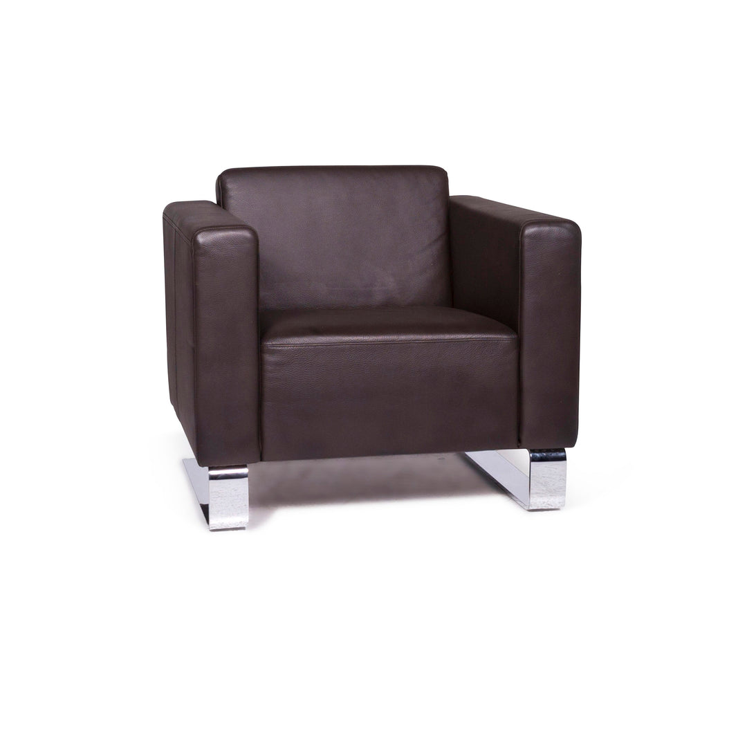 Brühl & Sippold Serge Leder Sessel Braun #9253