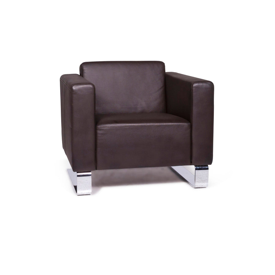 Brühl & Sippold Serge Leder Sessel Braun #9253