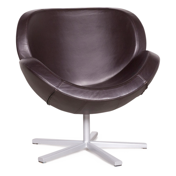 Bo Concept Shelly Designer Leder Sessel Braun Echtleder Stuhl #7746