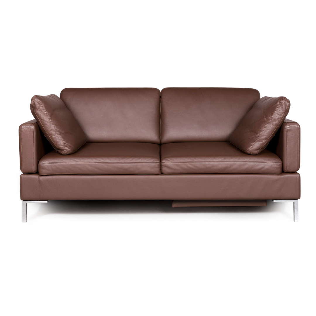 Brühl & Sippold Alba Leder Sofa Braun Zweisitzer Echtleder #8191