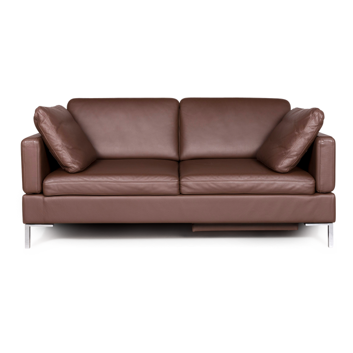 Brühl & Sippold Alba Leder Sofa Braun Zweisitzer Echtleder #8191