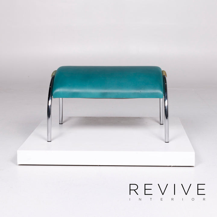 Fauteuil en cuir design Cor Cycle par Peter Maly Tabouret de fauteuil turquoise #10512