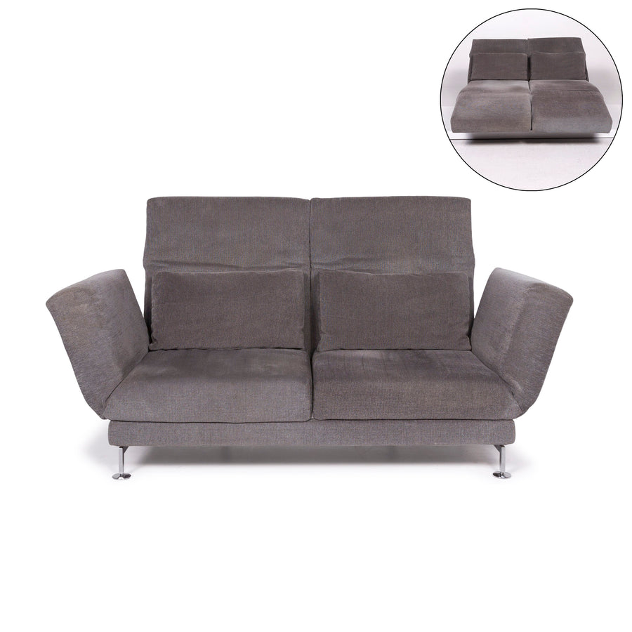 Brühl Moule Stoff Sofa Grau Zweisitzer inkl. Funktion #11428