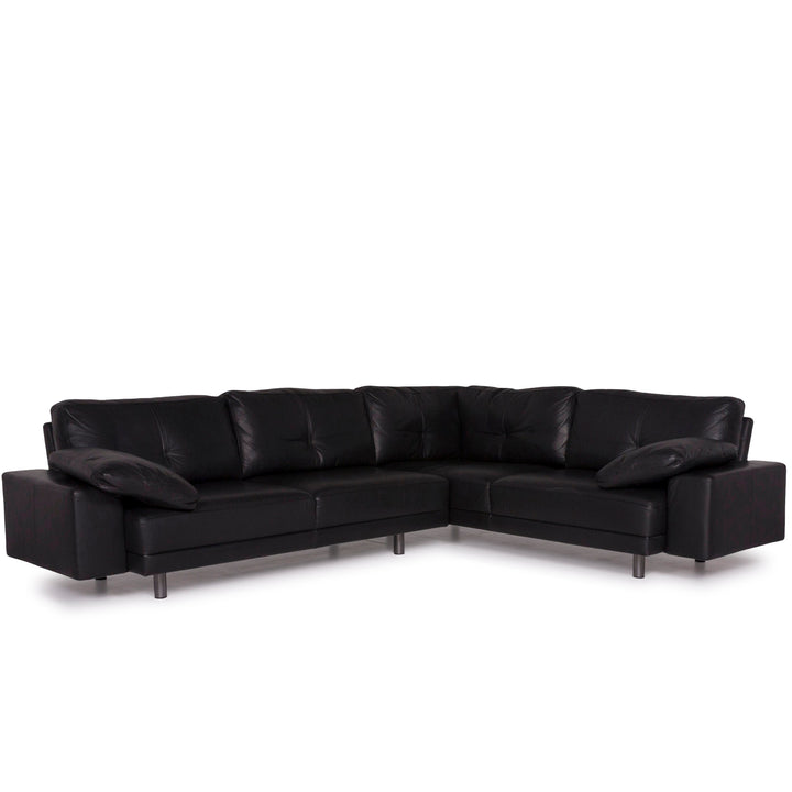 Brühl & Sippold Leder Sofa Schwarz Ecksofa #11739