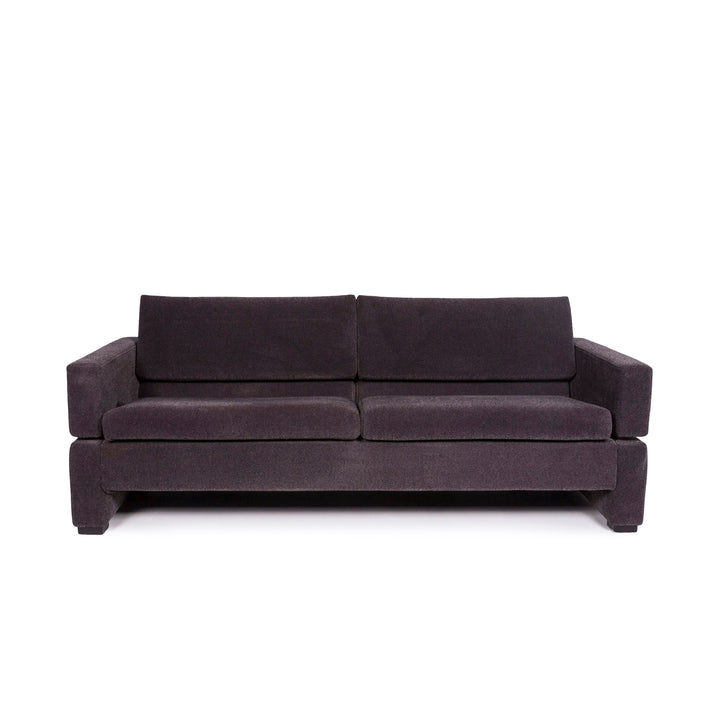 Brühl & Sippold Tomo Samt Stoff Sofa Anthrazit Grau Dreisitzer Couch #11430