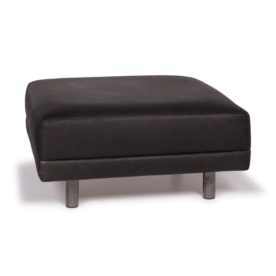 Brühl & Sippold Leder Hocker Schwarz #11738