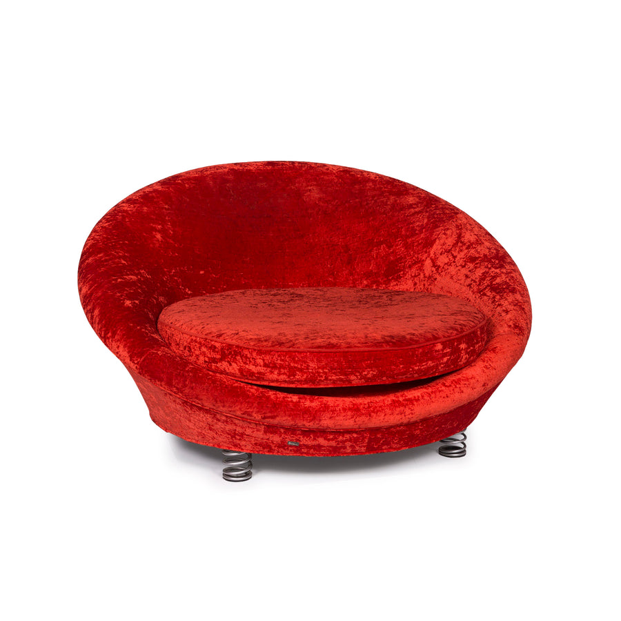 Bretz Loveseat Fabric Armchair Red Armchair #11227