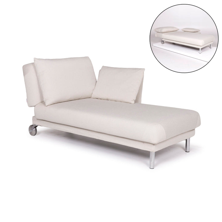 Brühl & Sippold Tam Stoff Sofa Weiß Zweisitzer inkl. Funktion #11753