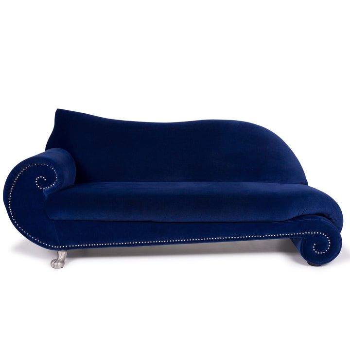 Bretz Gaudi Samt Sofa Blau Dreisitzer #11460