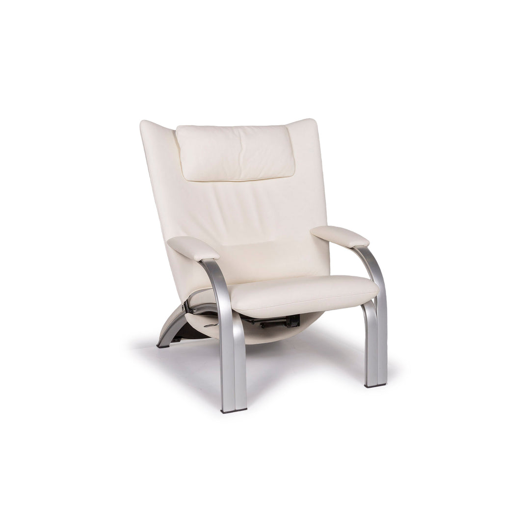 WK Wohnen Spot 698 leather armchair by Prof. Stefan Heiliger Cream lounger #11252