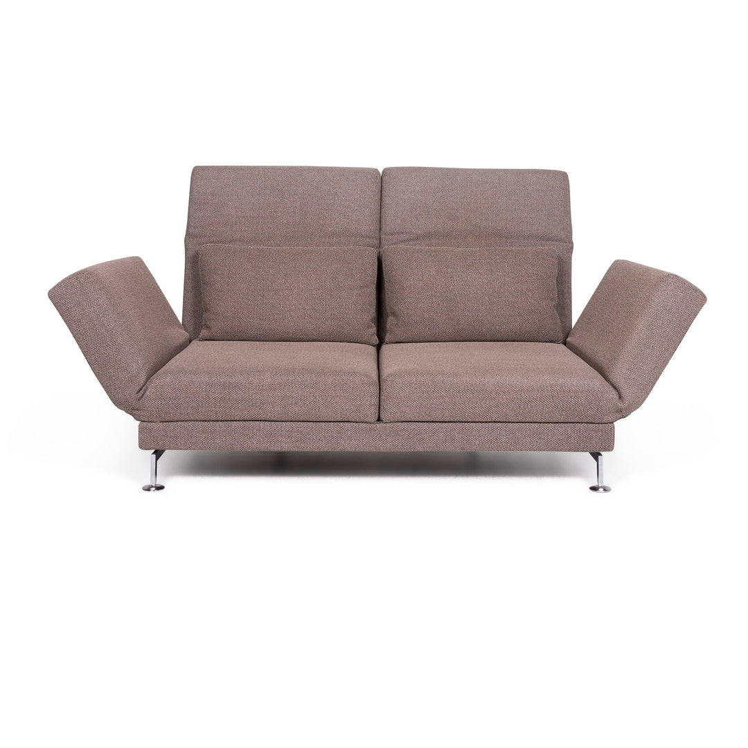 Brühl & Sippold Moule Designer Stoff Sofa Beige Zweisitzer Schlafcouch #9360
