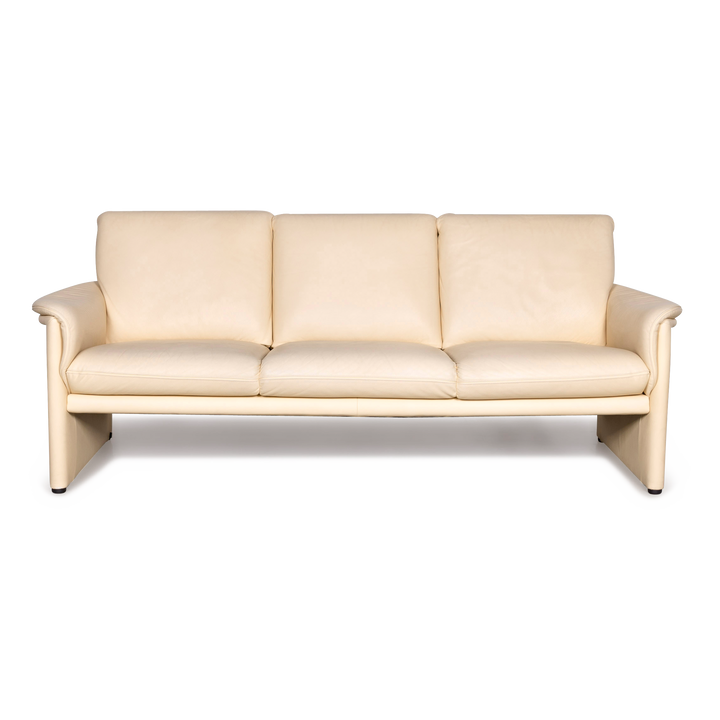 Cor Zento Leder Sofa Beige Echtleder Dreisitzer Couch #7631