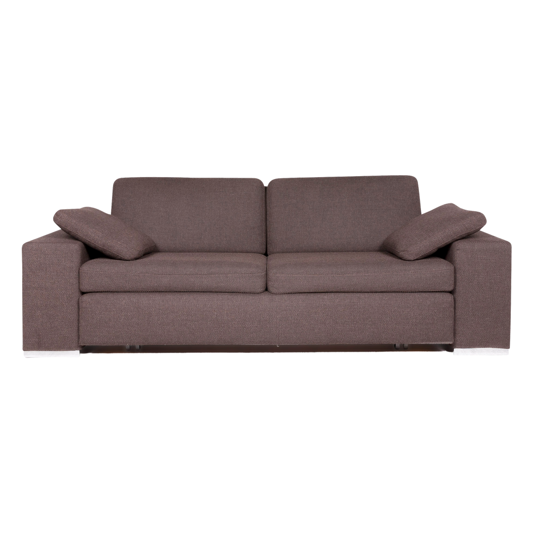 Brühl & Sippold canapé design en tissu marron 2 places fonction canapé-lit canapé-lit #8735