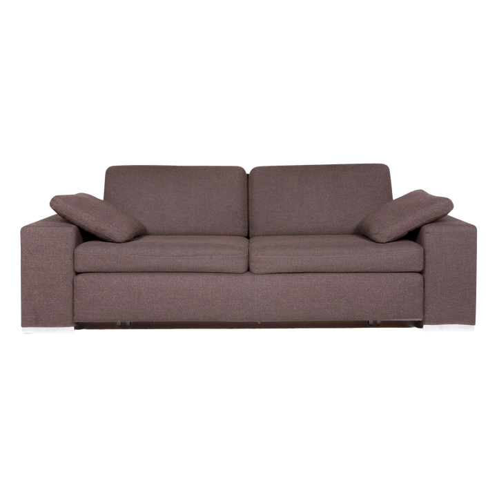 Brühl & Sippold canapé design en tissu marron 2 places fonction canapé-lit canapé-lit #8735