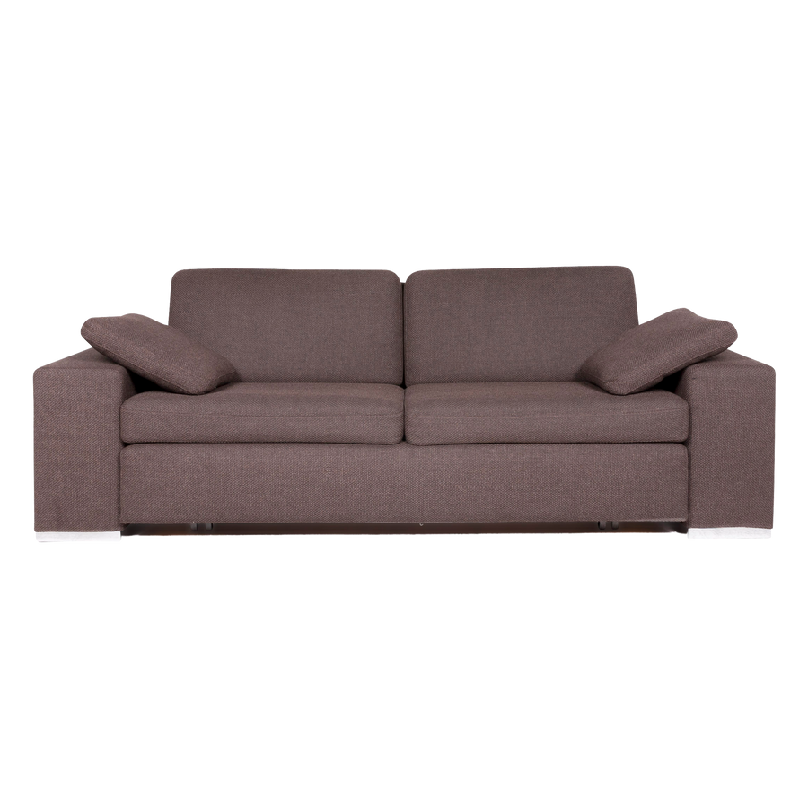 Brühl & Sippold canapé design en tissu marron 2 places fonction canapé-lit canapé-lit #8735