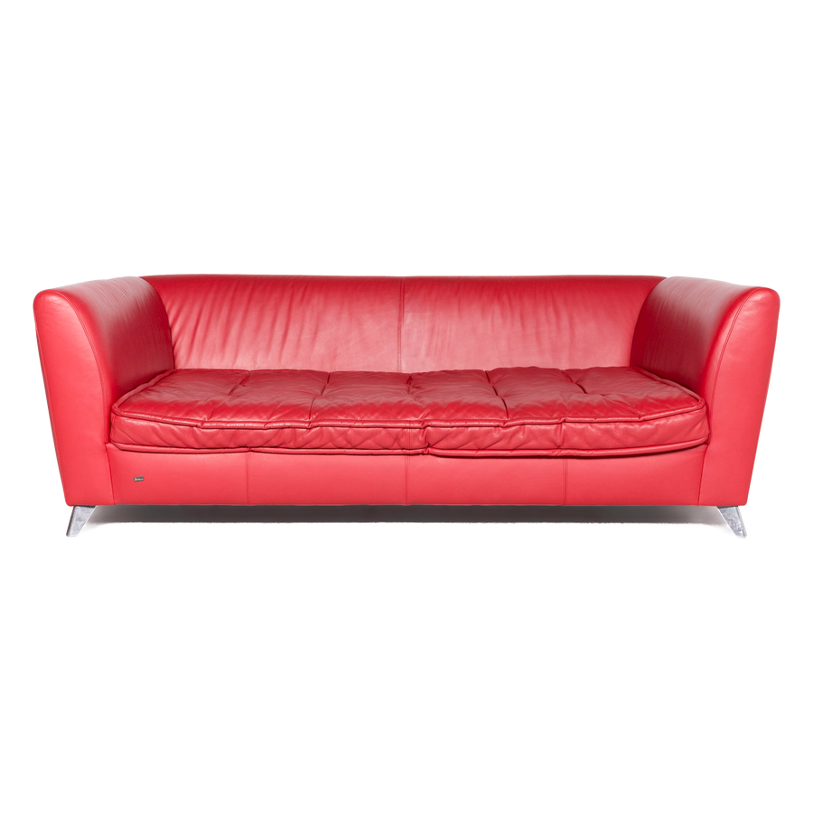 Bretz Monster designer leather sofa red genuine leather three-seater couch #8677