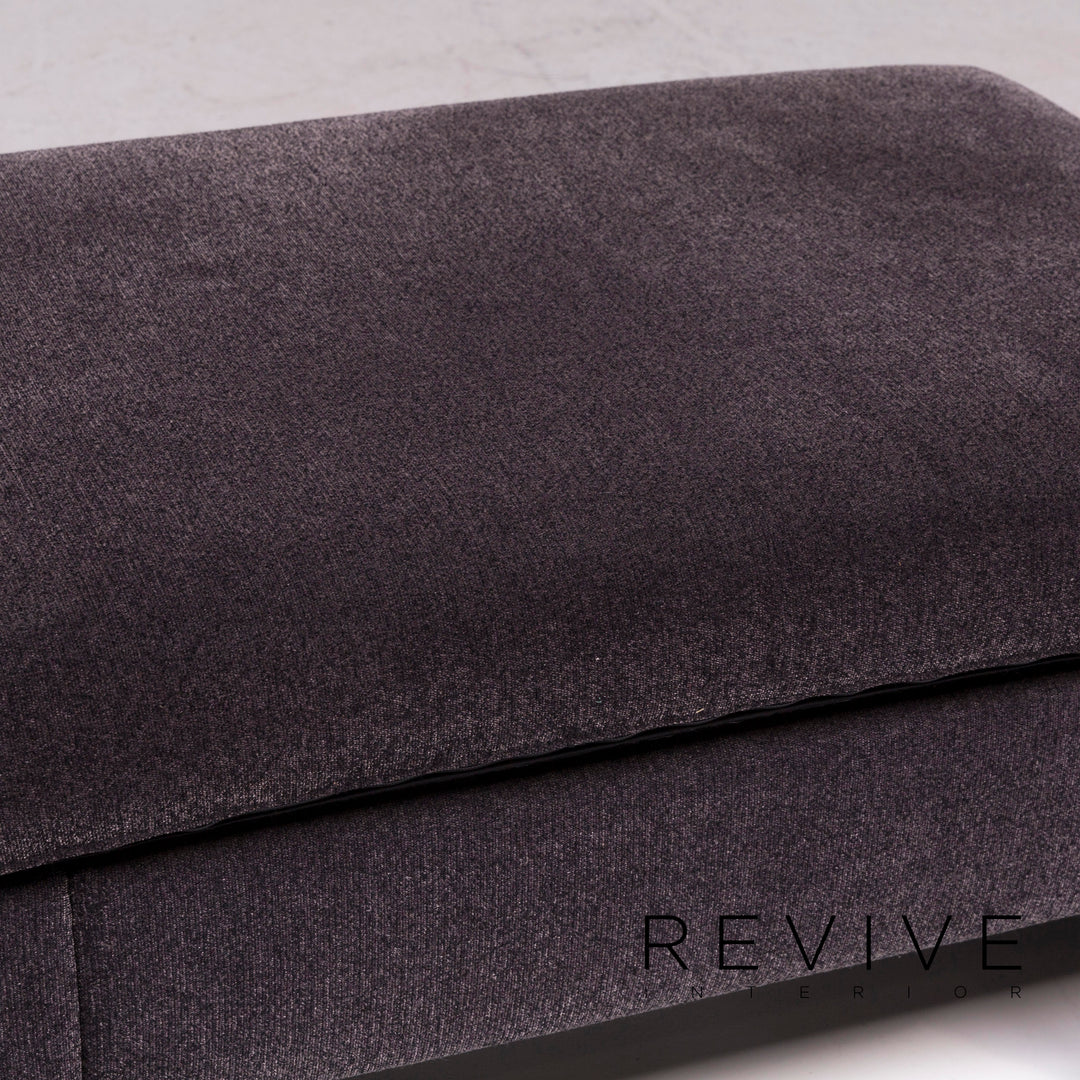 Brühl & Sippold Tomo Samt Stoff Sofa Garnitur 1x Dreisitzer 1x Hocker #12103