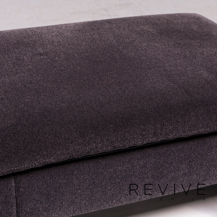 Brühl & Sippold Tomo Samt Stoff Sofa Garnitur 1x Dreisitzer 1x Hocker #12103