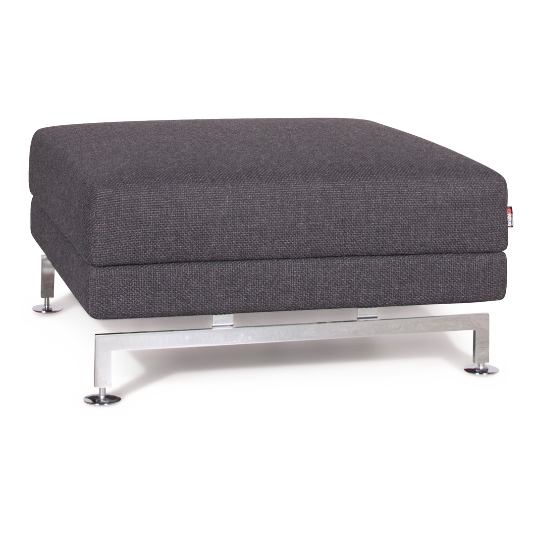 Brühl Moule Stoff Hocker Grau Chrom #7943