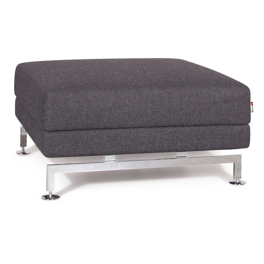 Brühl Moule Stoff Hocker Grau Chrom #7943