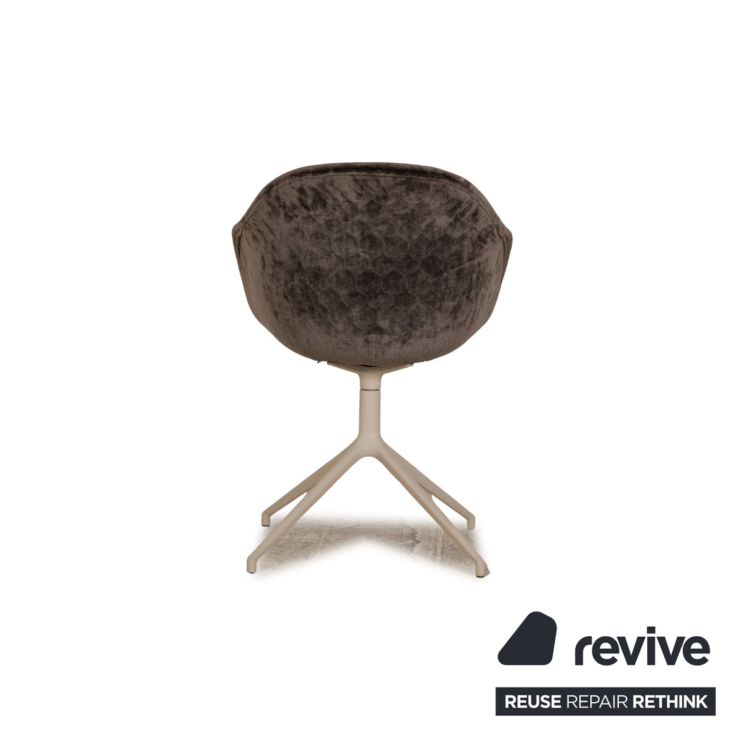 4er Garnitur BoConcept Adelaide Stoff Stuhl Grau manuelle Drehfunktion Esszimmer