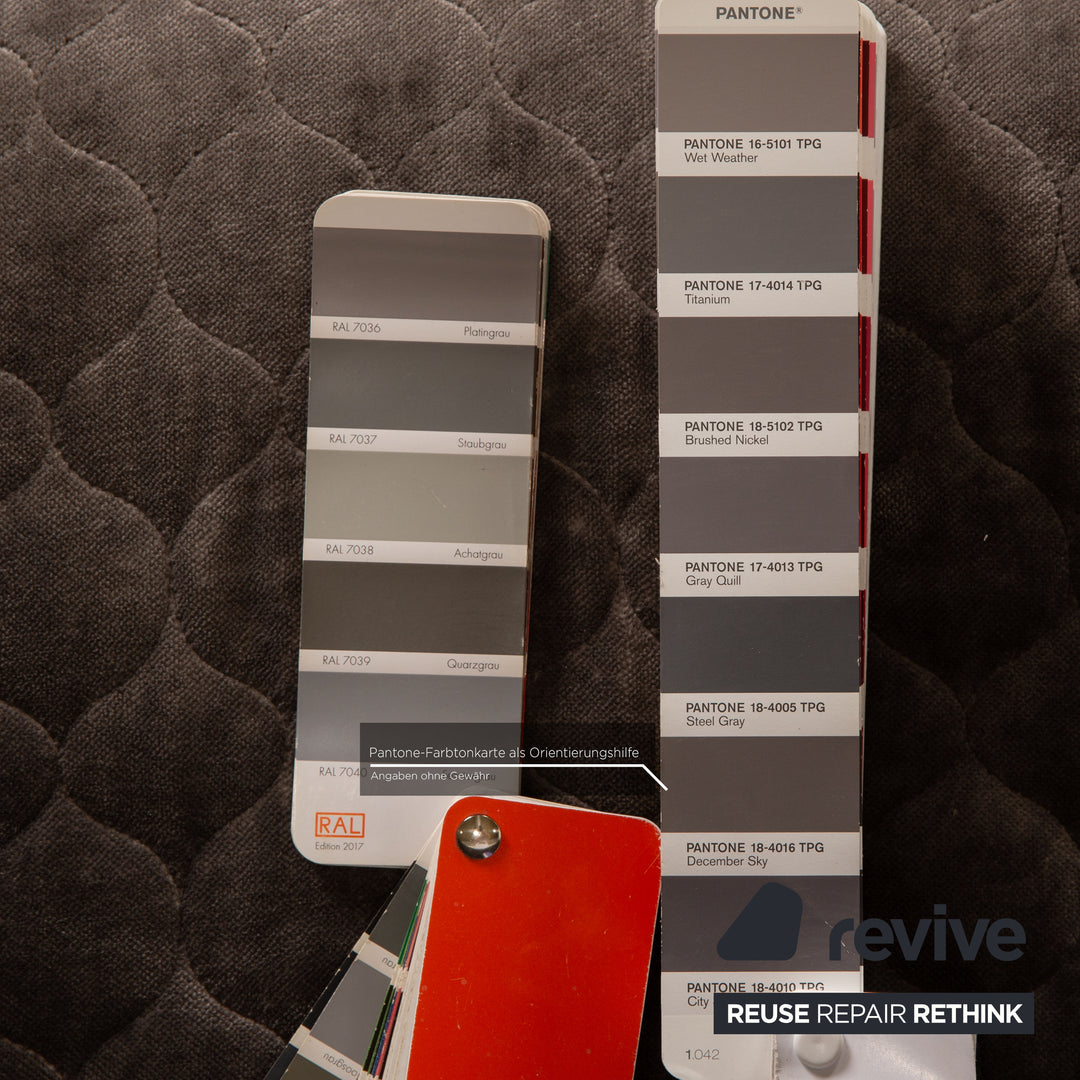 4er Garnitur BoConcept Adelaide Stoff Stuhl Grau manuelle Drehfunktion Esszimmer