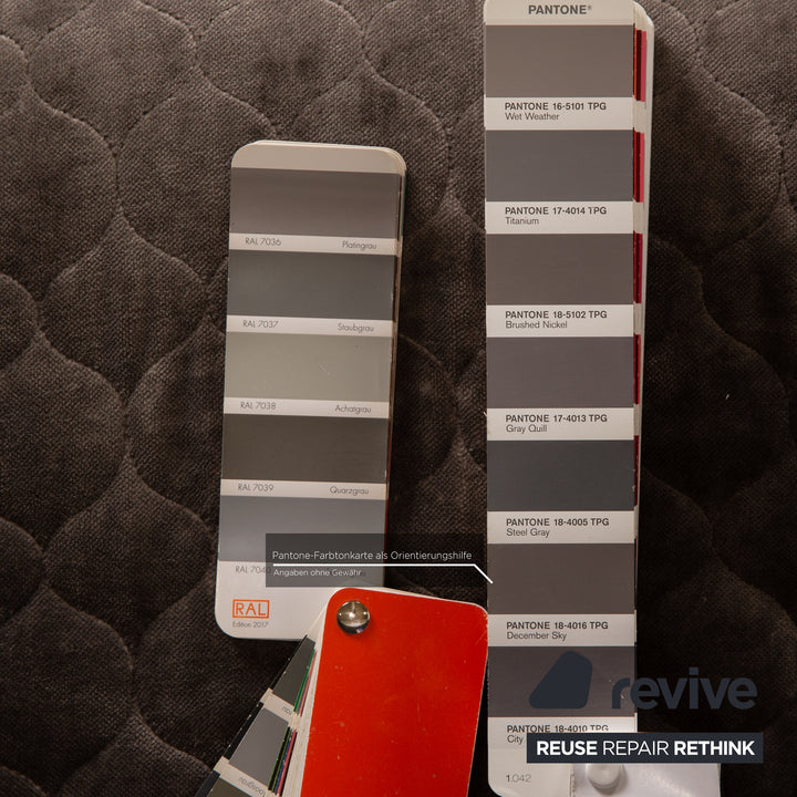 4er Garnitur BoConcept Adelaide Stoff Stuhl Grau manuelle Drehfunktion Esszimmer