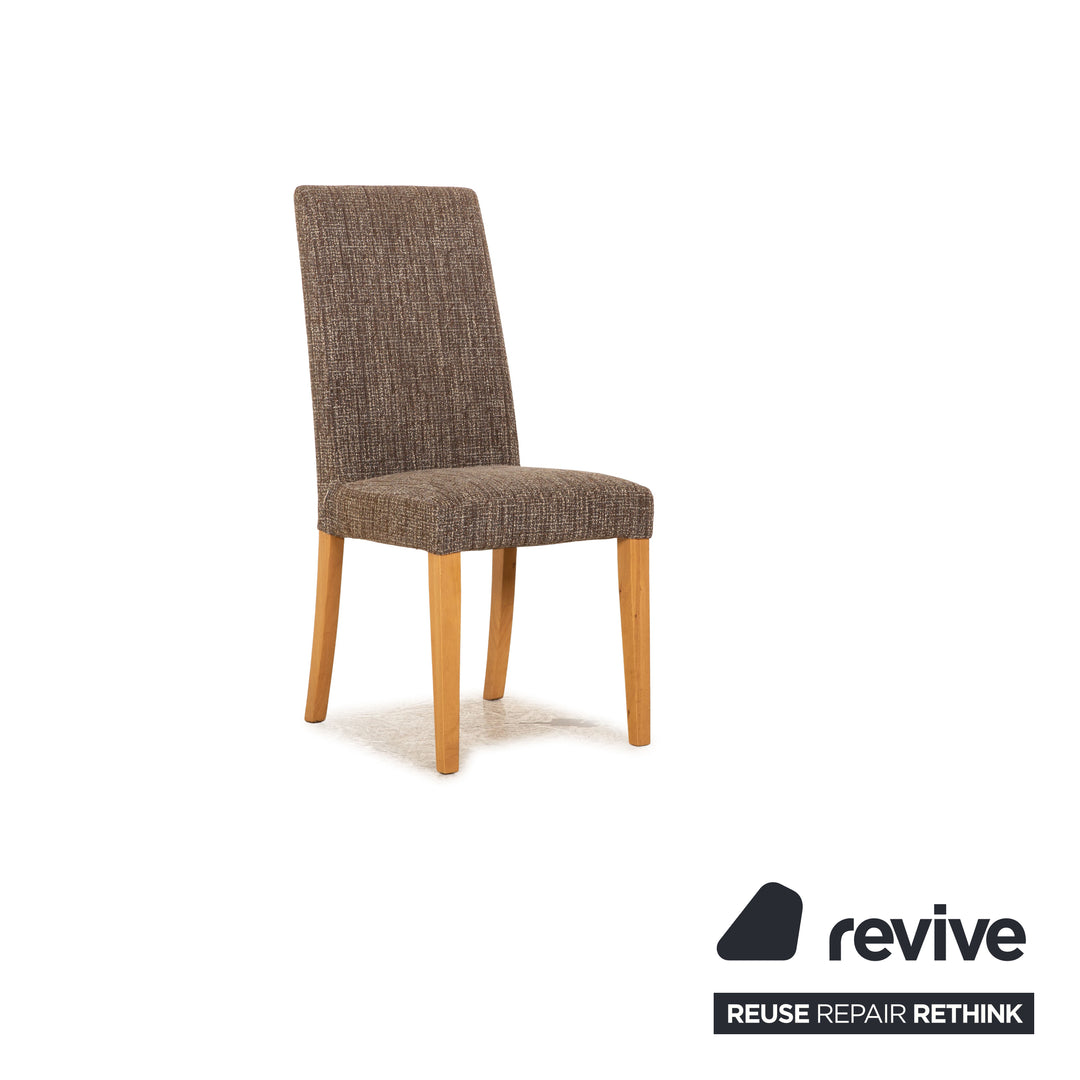 4er Garnitur BoConcept Stoff Stuhl Grau Braun