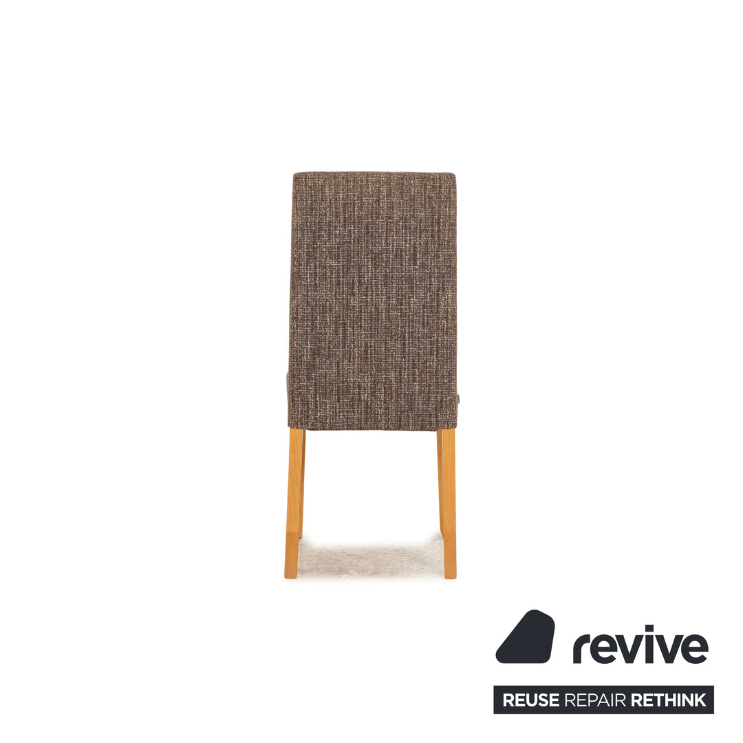 4er Garnitur BoConcept Stoff Stuhl Grau Braun