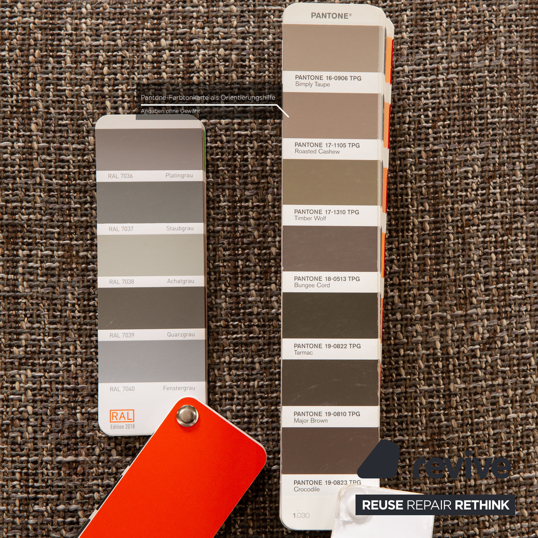 4er Garnitur BoConcept Stoff Stuhl Grau Braun