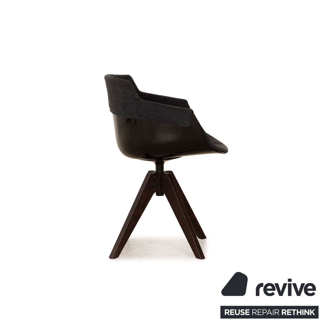 Set of 4 MDF Italia Flow Chair fabric chair gray
