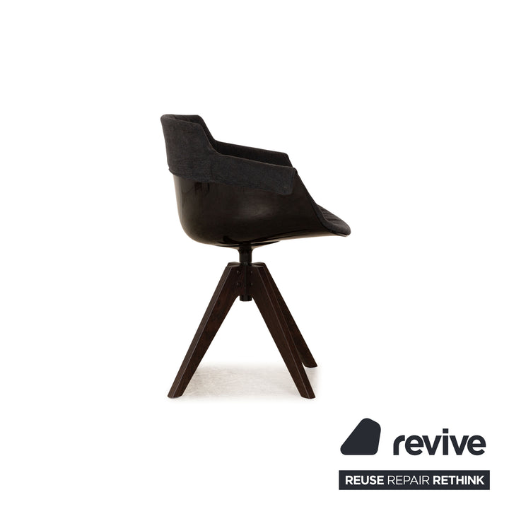 Set of 4 MDF Italia Flow Chair fabric chair gray
