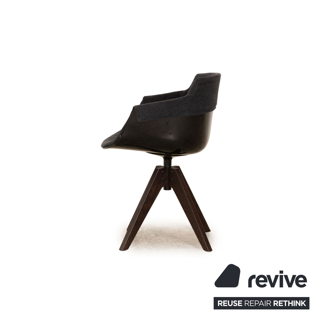 Set of 4 MDF Italia Flow Chair fabric chair gray