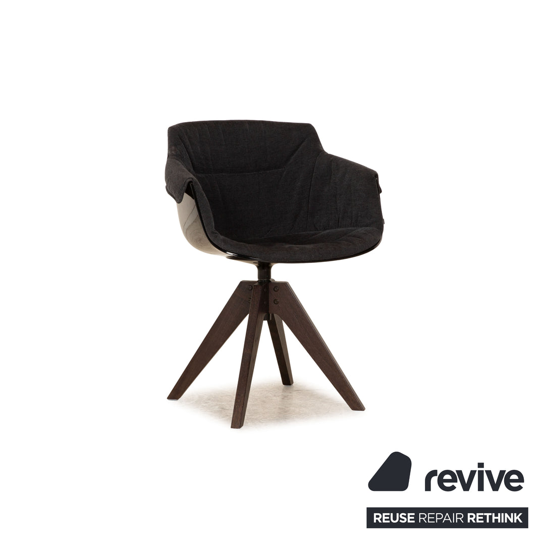 Set of 4 MDF Italia Flow Chair fabric chair gray