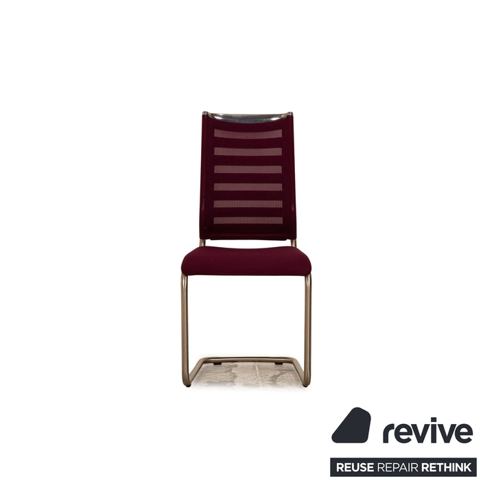 Set of 4 Venajob Lilli stainless steel cantilever purple chair dining room