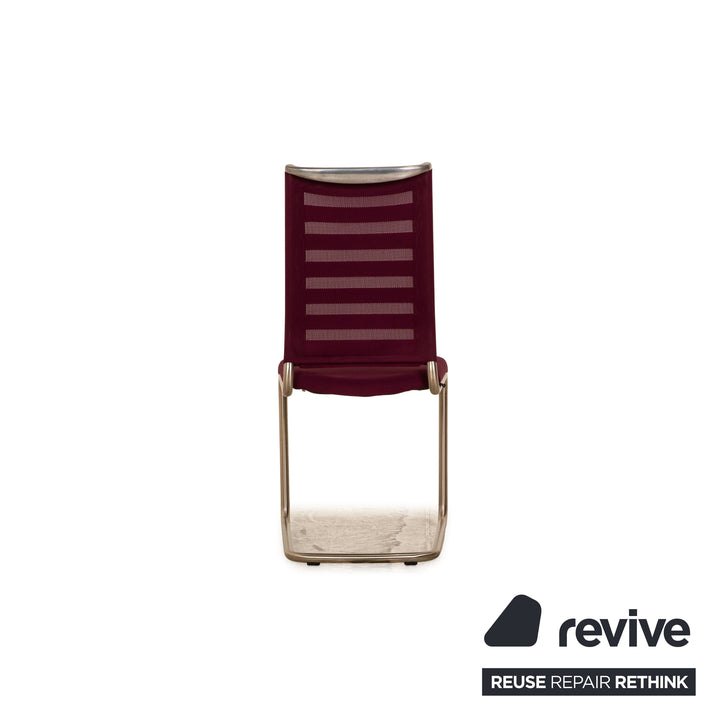 Set of 4 Venajob Lilli stainless steel cantilever purple chair dining room