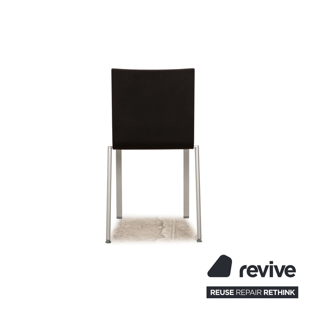 4er Garnitur Vitra .03 Kunststoff Stuhl Schwarz Aluminium Esszimmer
