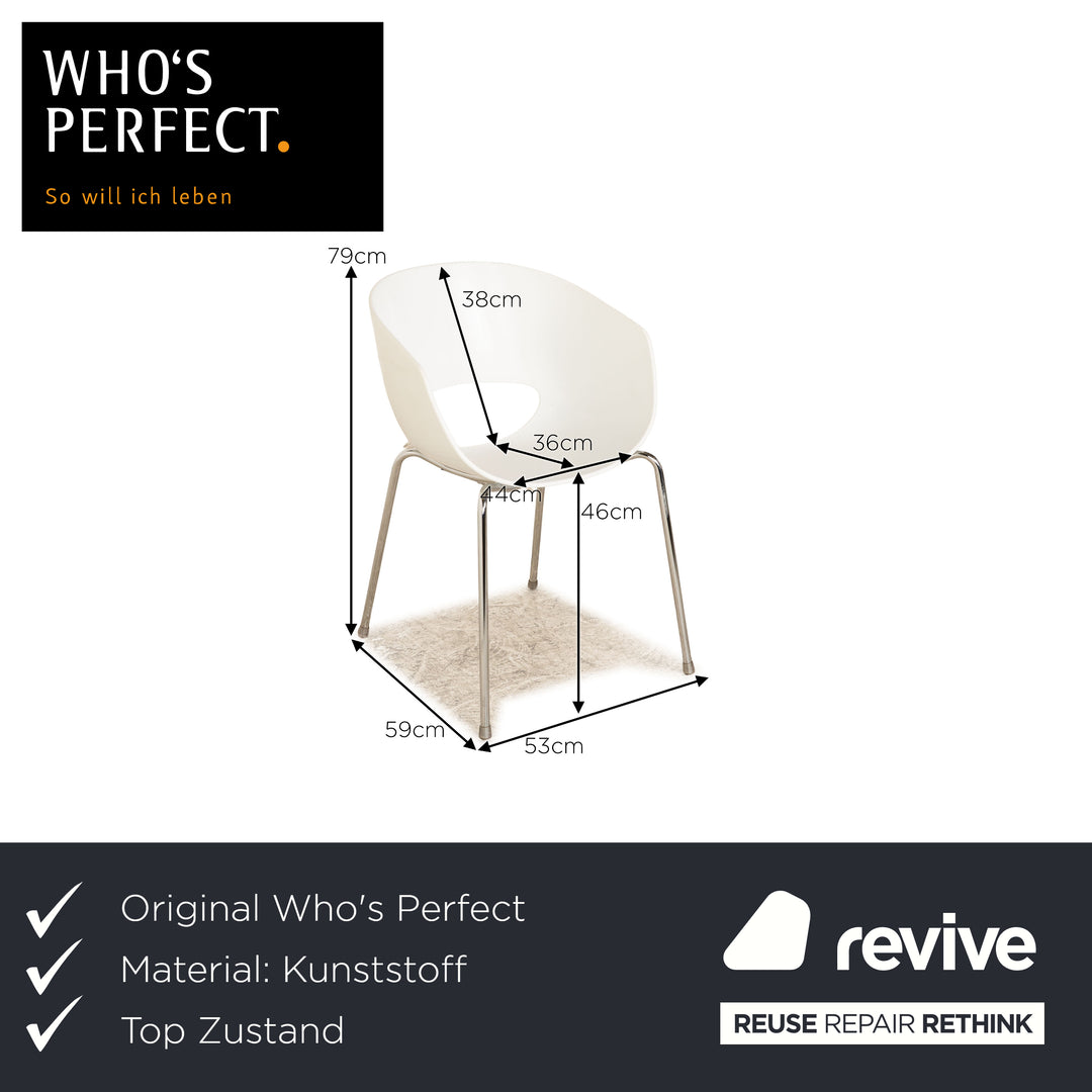 4er Garnitur Who`s Perfect Orbit Plastik Stuhl Weiß