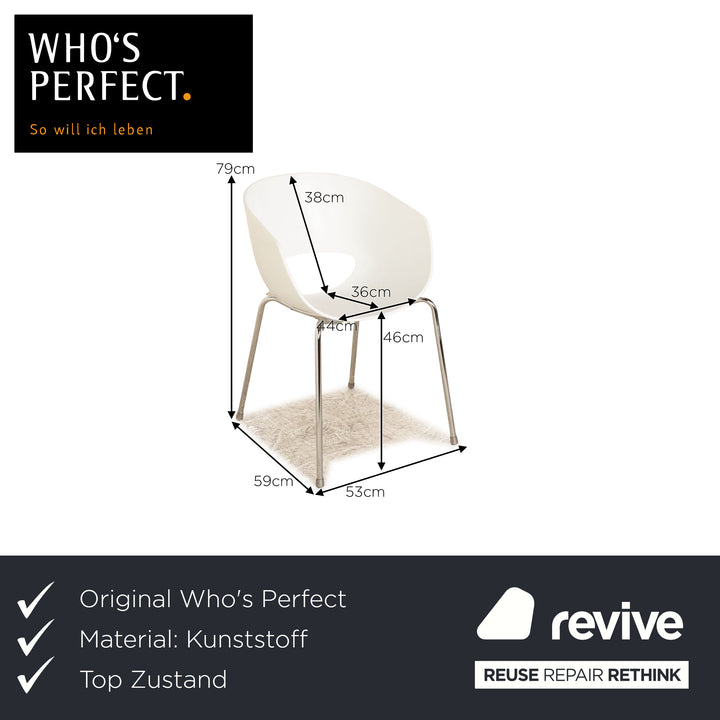 4er Garnitur Who`s Perfect Orbit Plastik Stuhl Weiß