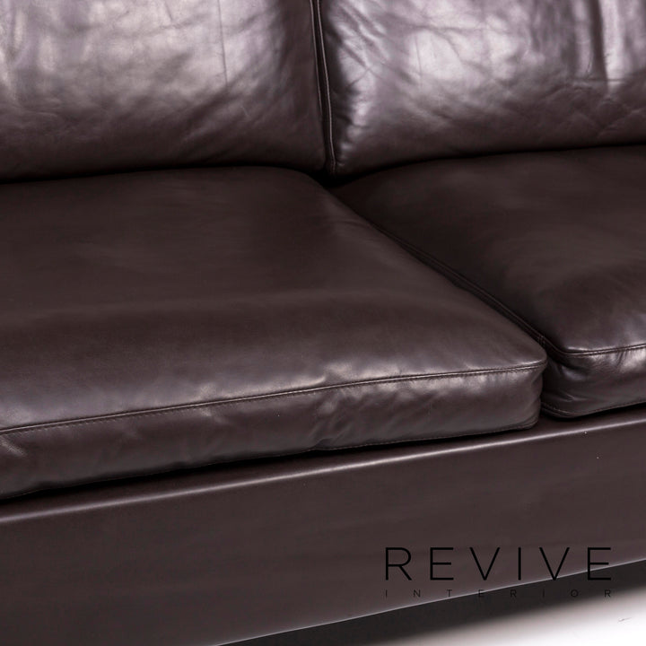 Brühl & Sippold Alba Leder Sofa Garnitur Braun 2x Zweisitzer #12194