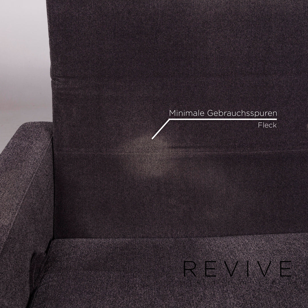 Brühl & Sippold Tomo Samt Stoff Sofa Garnitur 1x Dreisitzer 1x Hocker #12103