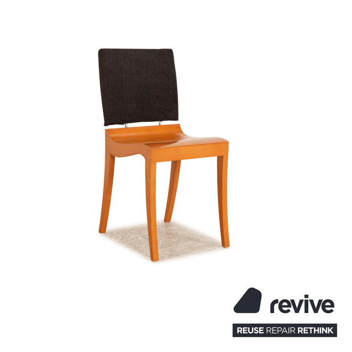 Set of 6 ligne roset Finn fabric chair gray dark gray dining room