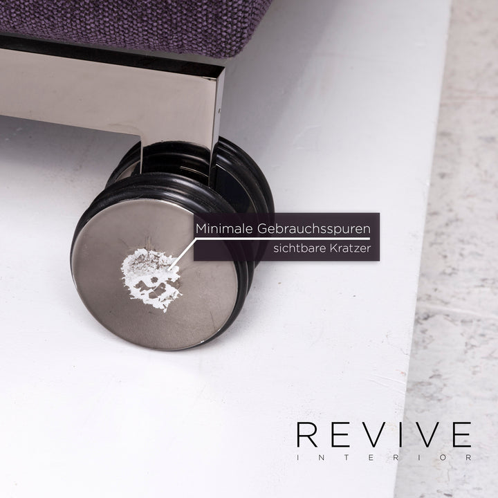 Brühl & Sippold Moule Stoff Sofa Lila Mehrfarbig Schlaffunktion Schlafsofa Couch #12197