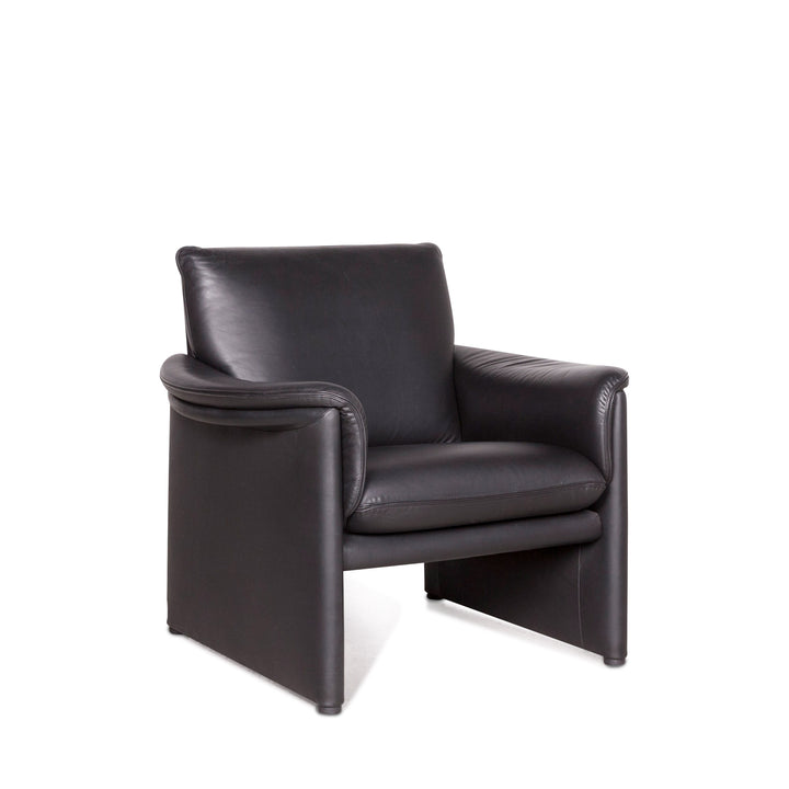 Cor Zento Designer Leather Armchair Black Genuine Leather Chair #7987