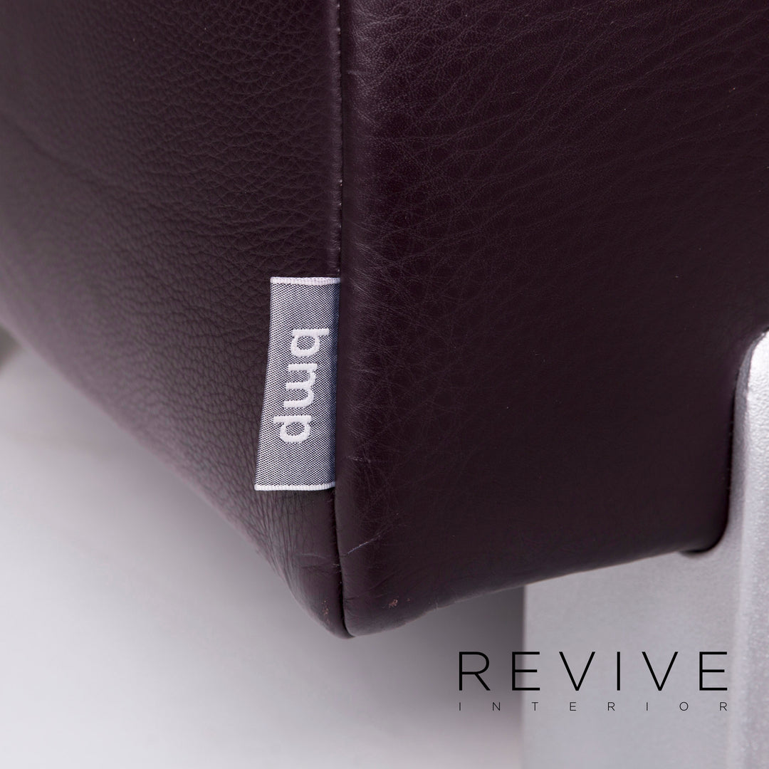 BMP Rolf Benz Fauteuil en cuir Aubergine #11194