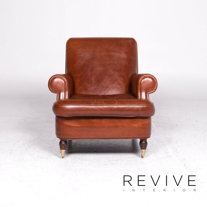 Baxter Charlotte Fauteuil en cuir Marron #9242