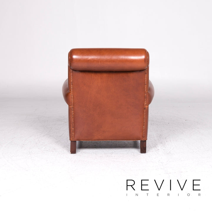 Baxter Charlotte Fauteuil en cuir Marron #9242