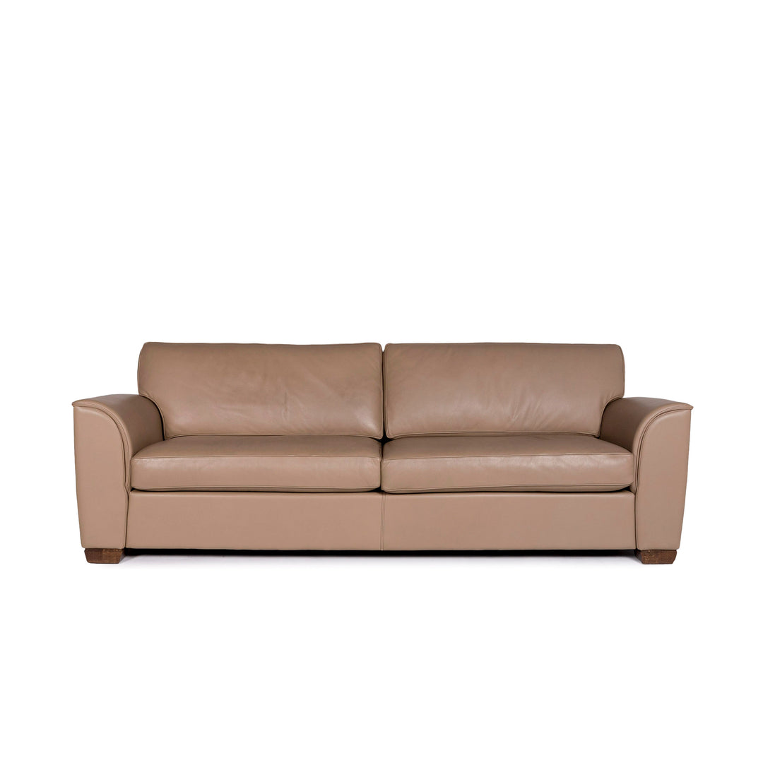Banc Luana canapé en cuir marron Cappuccino canapé trois places #11318