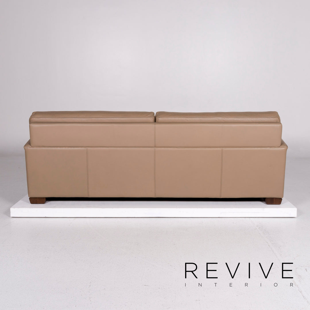 Banc Luana canapé en cuir marron Cappuccino canapé trois places #11318