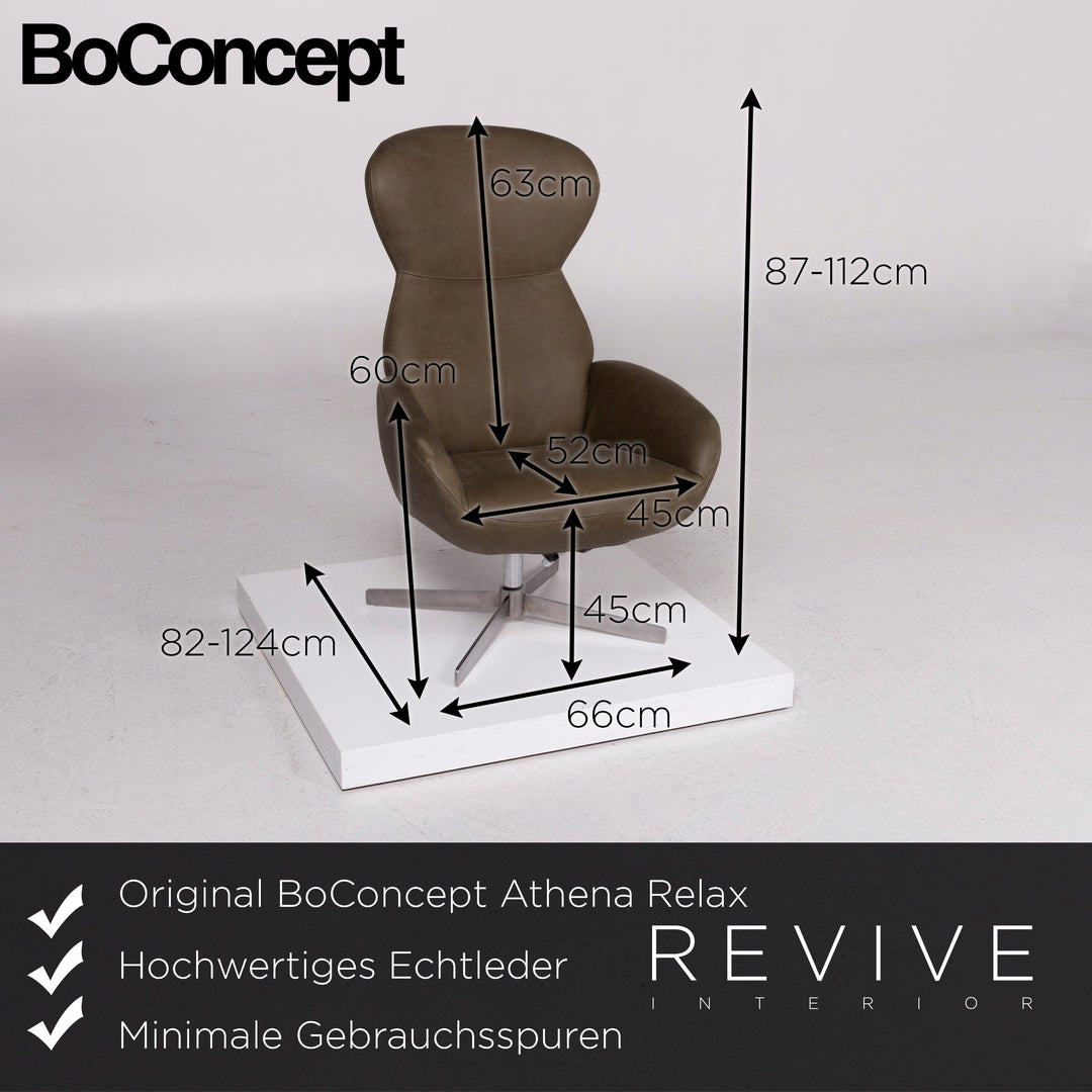 BoConcept Athena Relax Leder Sessel Grün #11864